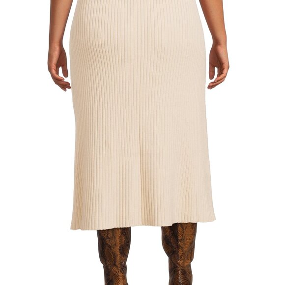 Terra & Sky Women's Plus Size Sweater Skirt Black - Picture 3 of 4